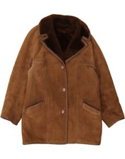 HEA TONA Womens Sherpa Jacket UK 18 XL  Brown Acrylic CT10