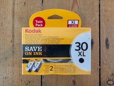 New Boxed Genuine Kodak Black 30XL Printer Ink Cartridges Twin 2 Pack 1340 Pages