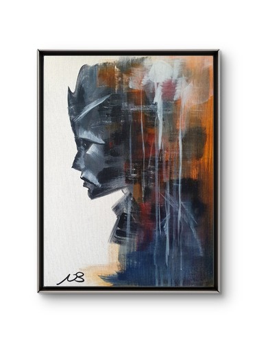Dark portrait 12x16 - 12x16, graffiti
