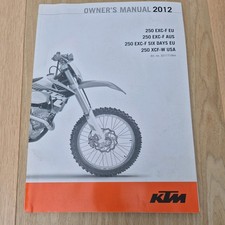 KTM 2012 - 250 EXC-F SIX DAYS XCF-W EU AUS USA - OWNERS MANUAL orginal 