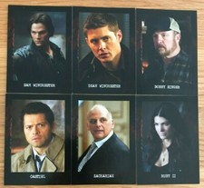 SUPERNATURAL SEASONS 4 - 6: CHASE CARD SET: CHARACTER BIOS SET - ALL 6 CARDS