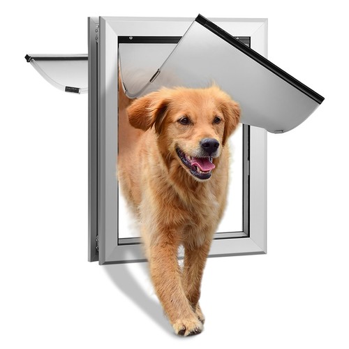 Large aluminum pet dog door - large,