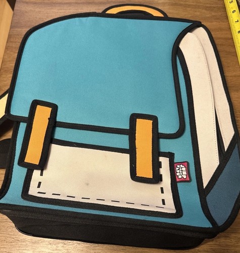 Jump from paper backpack kids - jump,