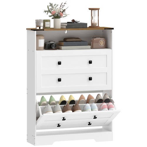 Homcom narrow shoe cabinet - shoe,
