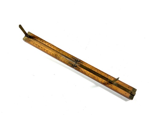 Vintage boxwood folding - , 12”