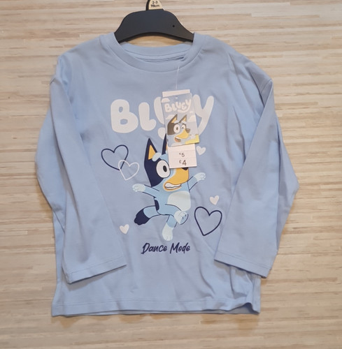 Bluey girls blue long sleeve - bluey,
