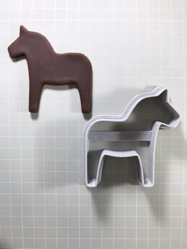 Dala horse fondant pastry - dala, horse,