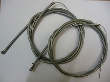 Pair Retro Silver / Grey Colour BMX Brake Cables Inner wire & Outer Housing Bike
