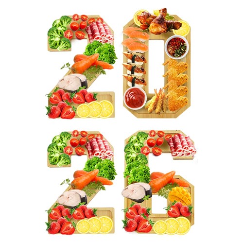 Wooden charcuterie number - charcuterie,