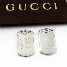 GUCCI Mini Dog Tag Set of 2 "I