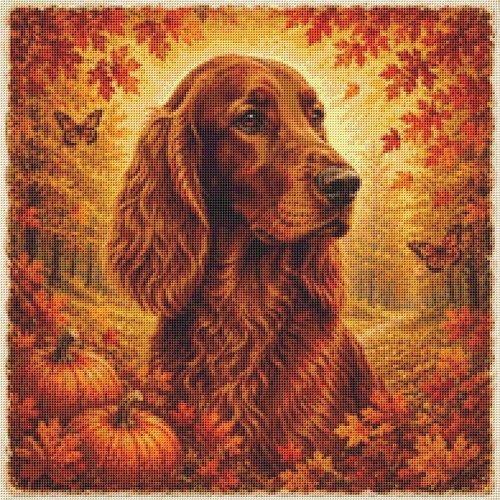Irish setter puppy - setter, in