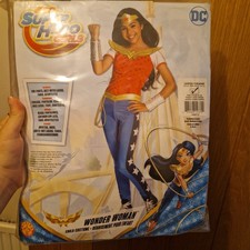 Wonderwoman 8-10 girls outfit fancy dress Halloween Dc #W2
