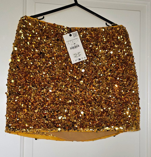 Zara gold sequin - gold,