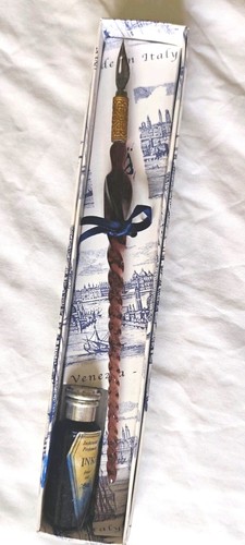 Decorative quill dip pen - &, ink