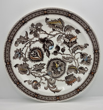 Ridgway Jacobean Dinner Plate Staffordshire Ironstone Hand Engraving 10" Rare