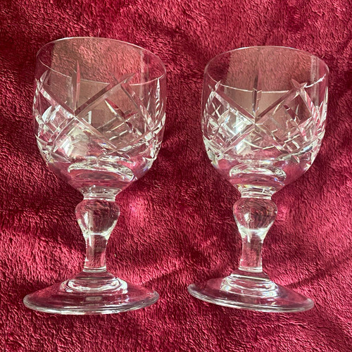 Set clear cut glass - 2,
