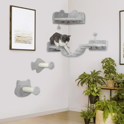 Pawhut4 piece cat - piece, shelves