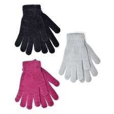 Thermal Lined Chenille Gloves Ladies Warm Soft Knitted Winter Glove