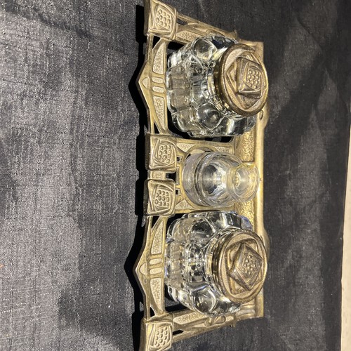 Vintage art deco brass double - art,