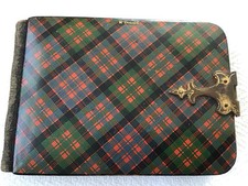RARE Mauchline “McDONALD” Tartan Ware Note Book. 9x6.2x1.5. Metal Clasp.
