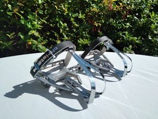 Suntour Cyclone 7000 Pedals +  Christophe Aero Toe Clips + Christophe Toe Straps