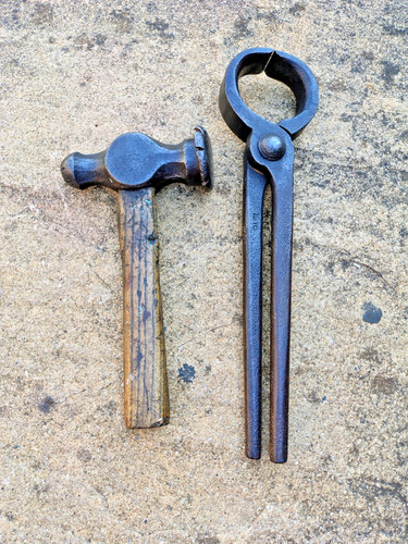 Vintage blacksmiths tongs and - vintage,