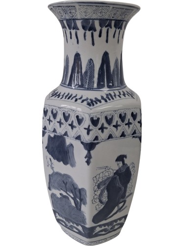 Chinese porcelain vase blue - porcelain,