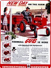 Farmall Cub 9" x 12" Metal