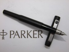 Mint Epoxy Black Trim Parker 25B MkII Fountain Pen, Med SS Nib, Serviced (L899)