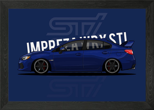 Impreza wrx sti framed wall - sti,