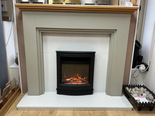 Wooden fireplace surround - fireplace,