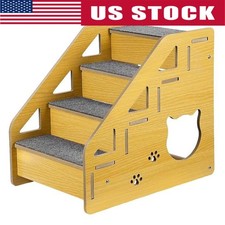 4-Step Wooden Pet Stairs