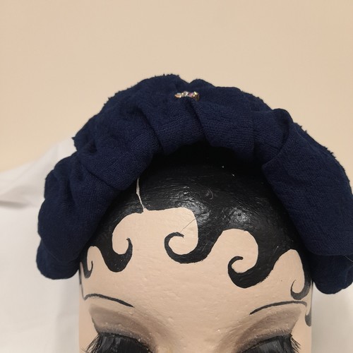 Vintage navy blue crepe - vintage,
