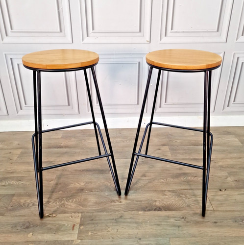Contemporary pair bar - stools,