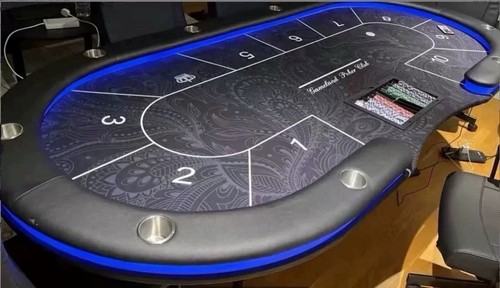 Gold poker table - gold, racetrack