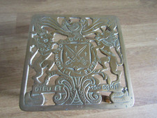 LION & UNICORN BRASS TRIVET