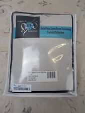 HPD Drapes Faux Linen Textured Room Darkening Curtain, Single Panel, 50"W X 84"L