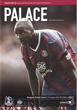 Programme Crystal Palace v Torquay Utd Carling cup 1st Rd 11.8.2009
