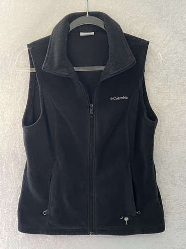 Columbia black fleece vest - black,