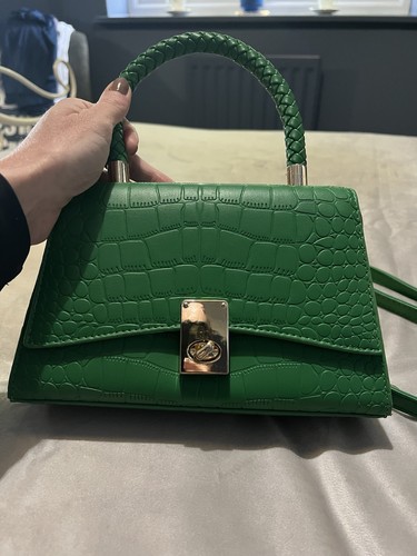 Green crocodile embossed mini - crocodile,