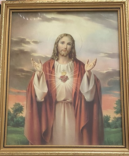 Sacred heart jesus framed - sacred,