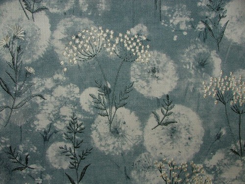 Dandelion floral embroidered - floral,