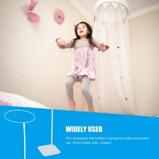Crib Canopy Holder Cot Adjustable Height Baby Bed Freestanding Canopy Net ~