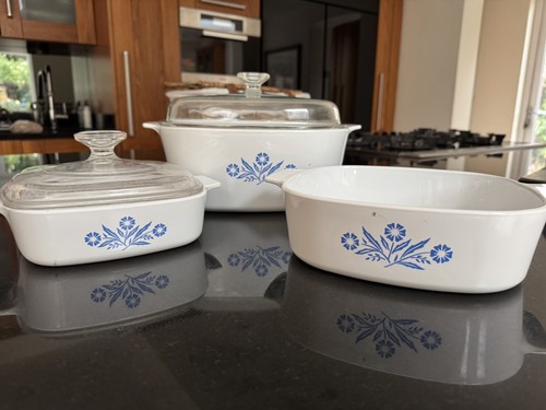 Corning ware blue cornflower - corning,