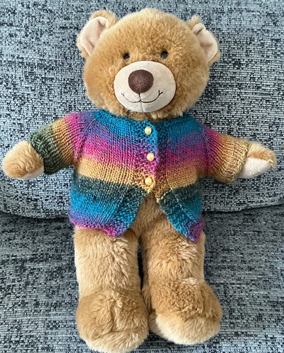 Hand knitted teddy bear - knitted,