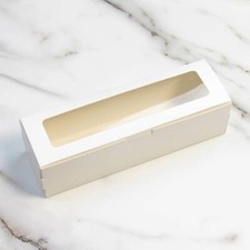 20 PCS White Boxes with Window,  Box for Packing Macarons, Small Sweets Desert