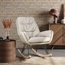Upholstered High Back Armchair
