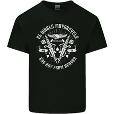 El Diablo Motorcycle Biker Motorbike Mens Cotton T-Shirt Tee Top