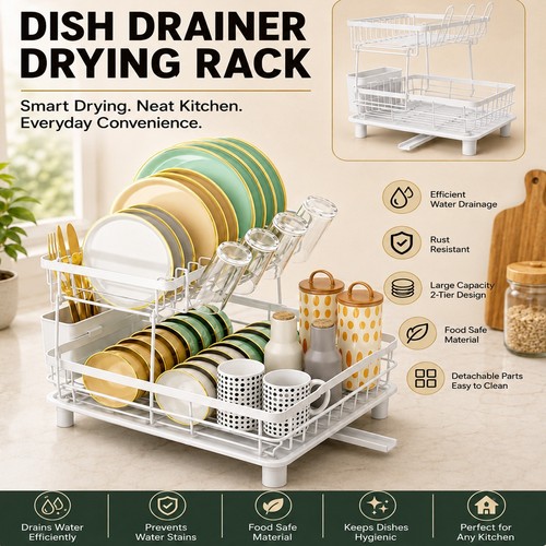 Tier dish drainer - dish,