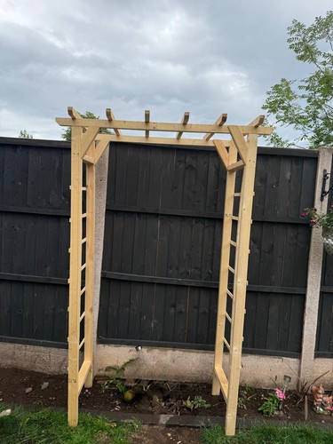 Wooden garden archway - garden,
